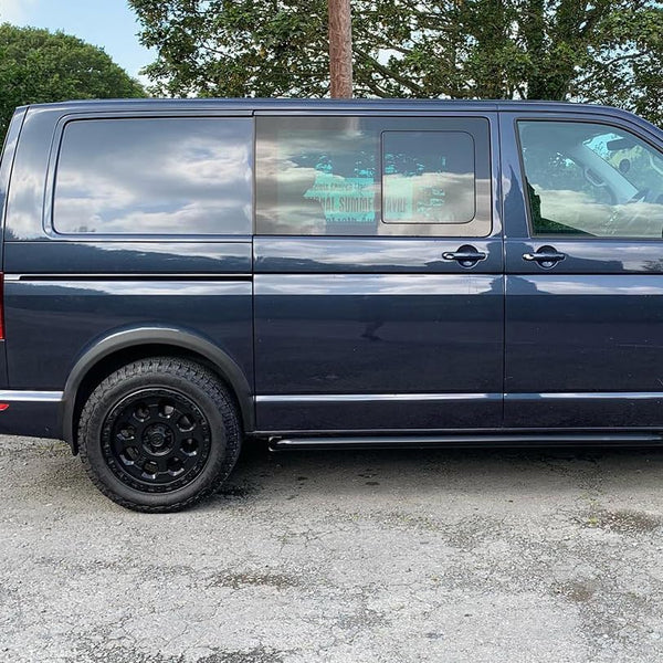 Oneway Set Wheel Arch Trims compatible with Volkswagen Transporter T6 2015-2019 (Short wheel base) - Matt black