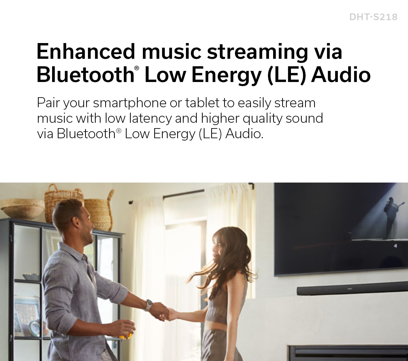 Denon DHT-S316 Soundbar and Wireless Subwoofer for Surround Sound, Bluetooth Sound Bar with Dolby Digital, DTS Decoding, Dialogue Enhancer, HDMI ARC, Wall Mountable, Music Streaming