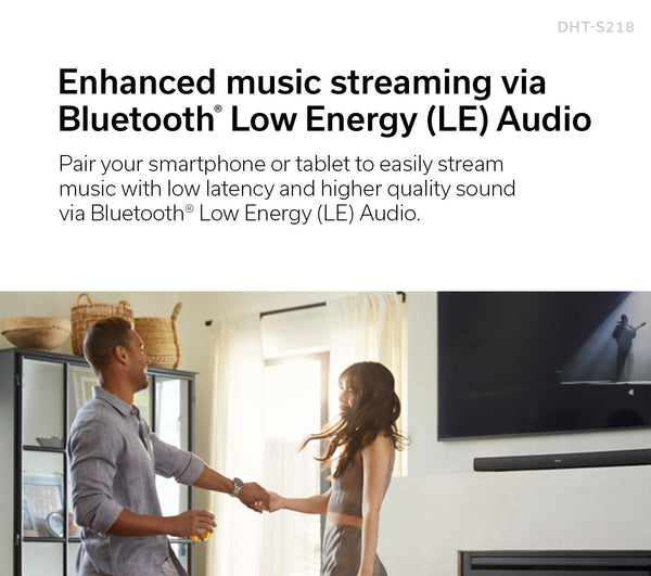 Denon DHT-S316 Soundbar and Wireless Subwoofer for Surround Sound, Bluetooth Sound Bar with Dolby Digital, DTS Decoding, Dialogue Enhancer, HDMI ARC, Wall Mountable, Music Streaming