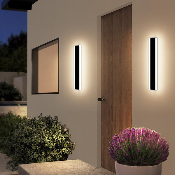 Mikeru 6500k Cool White Outdoor Wall Light, 150cm Modern Porch Wall Light, LED Vertical Long Acrylic Garden Fixture, IP65 Waterproof for Balcony, Living Room, Garage, Patio
