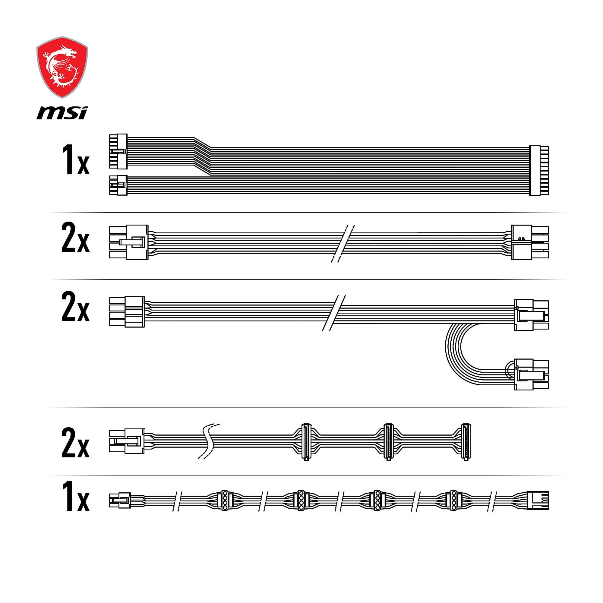 MSI MPG A1000G PCIE5 Power Supply Unit, UK Plug - 1000W, 80 Plus Gold Certified, Fully Modular ATX 3.0, PCIe 5.0 GPU Support, Japanese 105°C Capacitors, 0% RPM Mode, Flat Cables - 10 Year Warranty