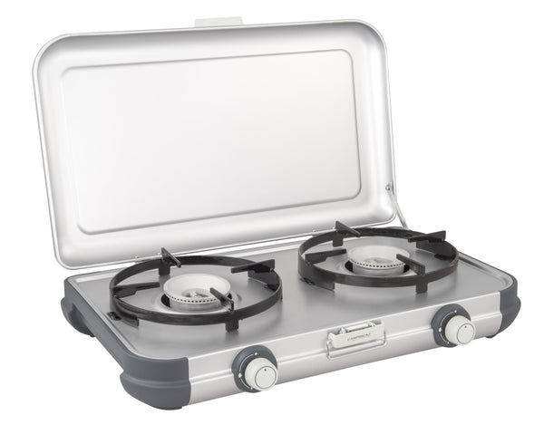 Campingaz Camping Kitchen 2 Camping Stove | 2 x 2000 Watts | 2-Burner Gas Stove with removable pan Supports | portable & compact