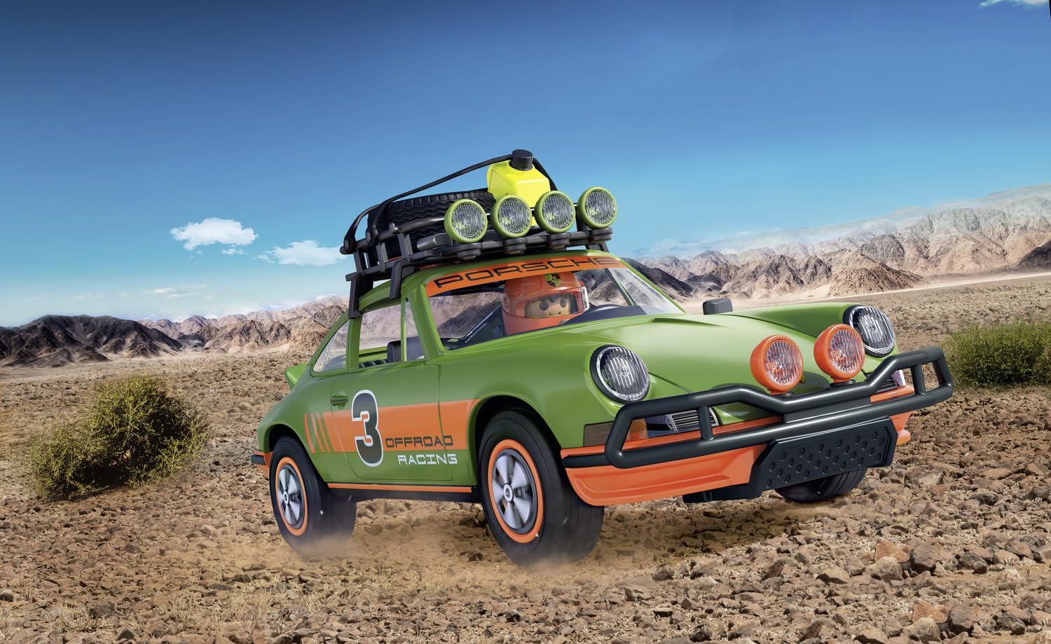 Playmobil 71436 Porsche 911 Carrera RS 2.7 Off-Road Edition, thrilling rides through any terrain, with various functions, collectible car or play sets suitable for children ages 5+
