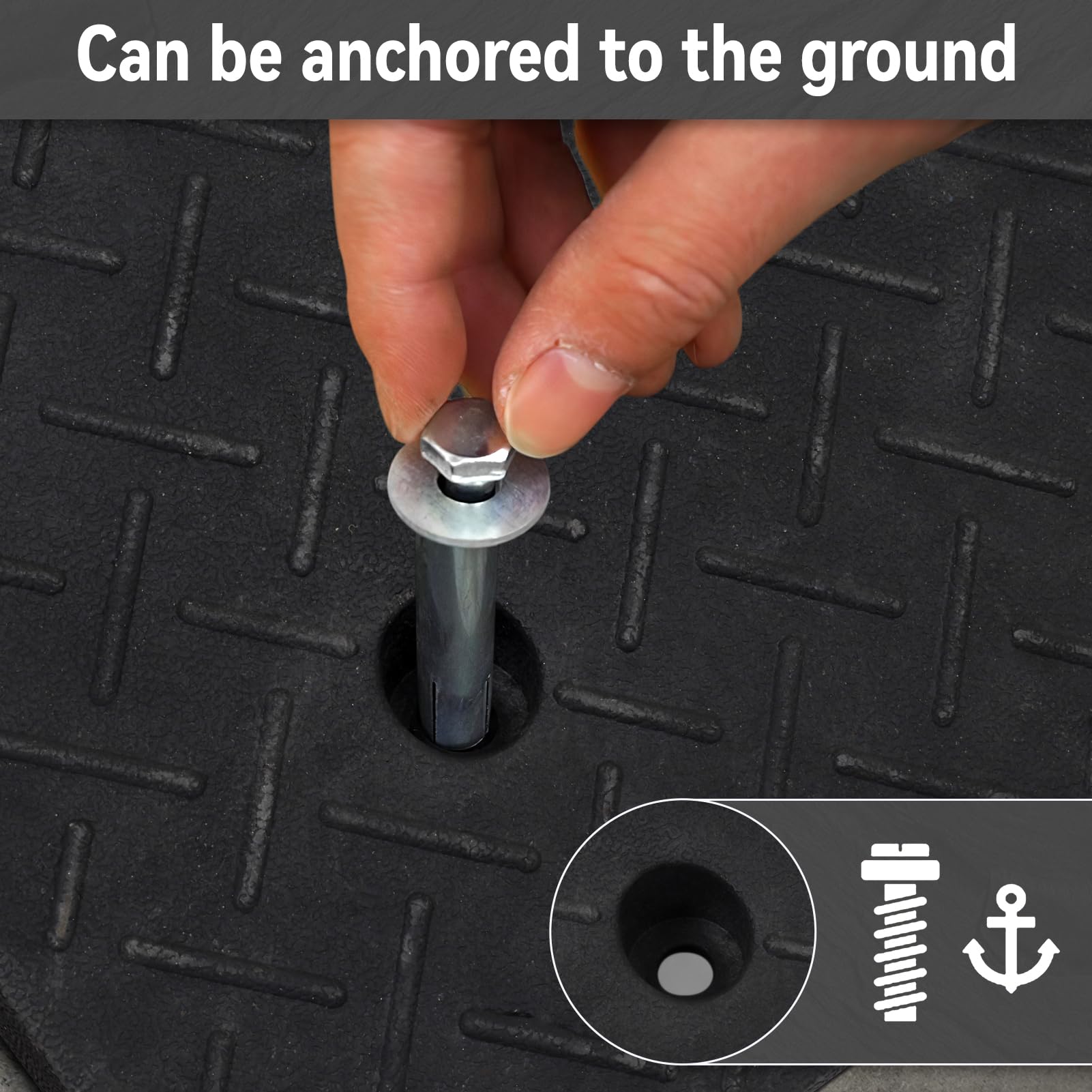 DKIEI Car Ramps, 5 Tons Heavy Duty Kerb Ramps, 2 Pieces of Portable Curb Ramp for Car, Motorhome, Automotive Lifting, 90x30x23cm, Black