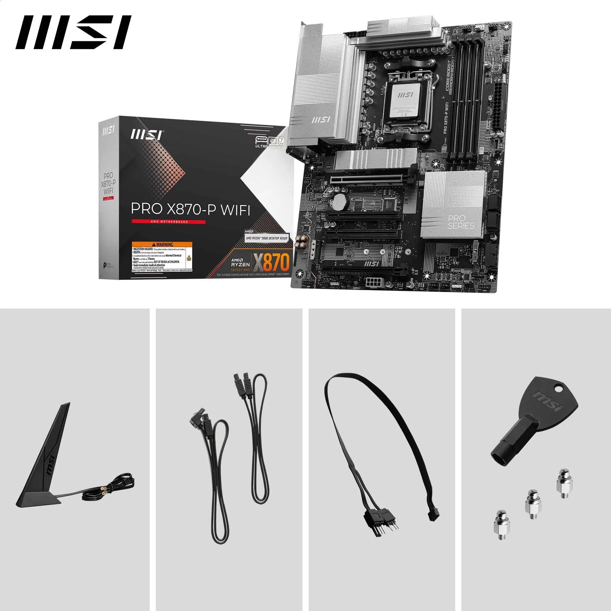 MSI X670E GAMING PLUS WIFI Motherboard, ATX - Supports AMD Ryzen 9000 / 8000 / 7000 Series Processors, AM5 - 80A SPS VRM, DDR5 Memory Boost 7800+ MHz/OC, PCIe 5.0 x16, M.2 Gen5, Wi-Fi 6E