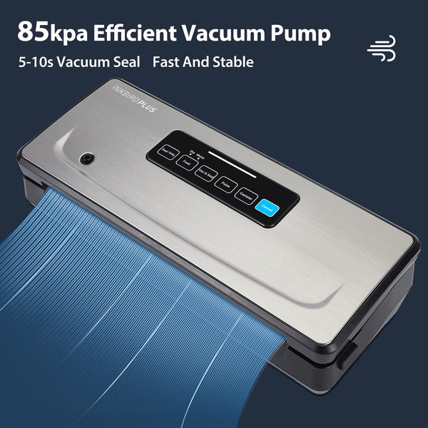 INKBIRD Vacuum Sealer Machine with Seal Bags and Starter Kit,Automatic Food Sealer Machine for Food Preservation,Dry/Moist/Pulse/Canister Mode Vacuum