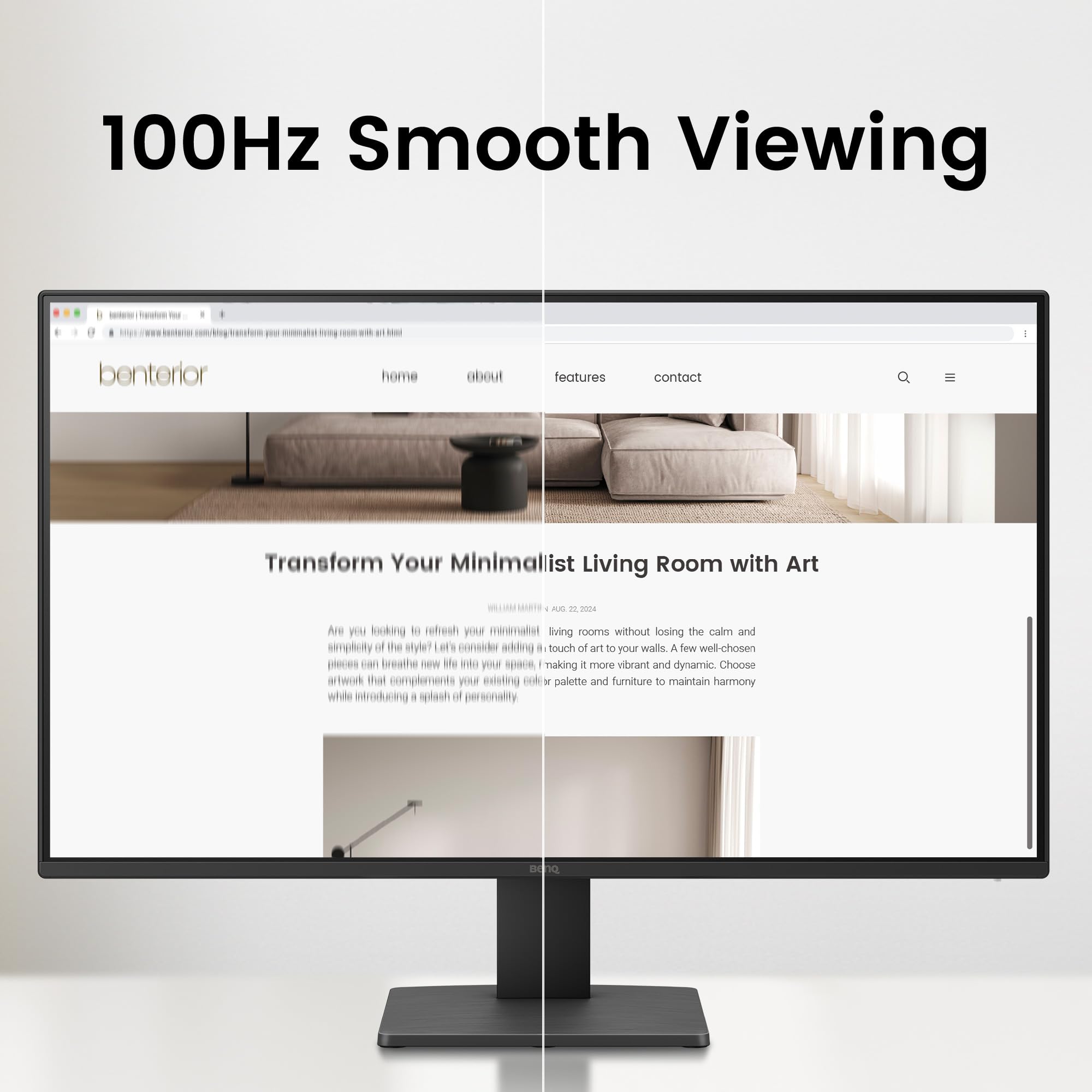 BenQ GW2790E 27 Inch Monitor, Gaming 100Hz, Full-HD, IPS, Eye-Care, HDMI, DP