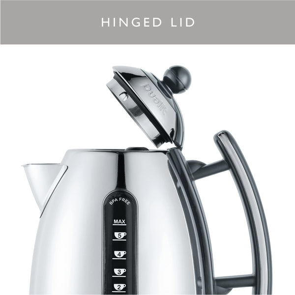 Dualit Lite Kettle - 1.5L Jug Kettle - Polished with Grey Trim, High Gloss Finish - Fast Boiling Kettle by Dualit - 72006
