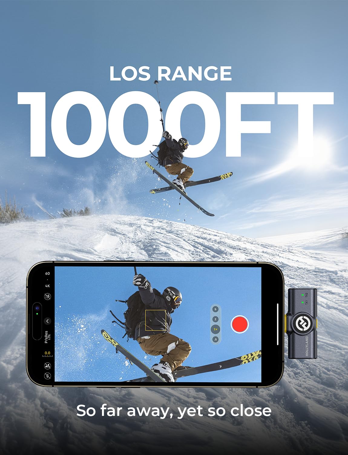 Hollyland Lark M2 Wireless Lavalier Microphone (2TX+1RX) Compatible with Camera, iPhone, Android, PC, 300m LOS Range, Hi-Fi Audio, Noise Cancelling, 40H Duration, Lapel Mic for Livestream Vlog-Black