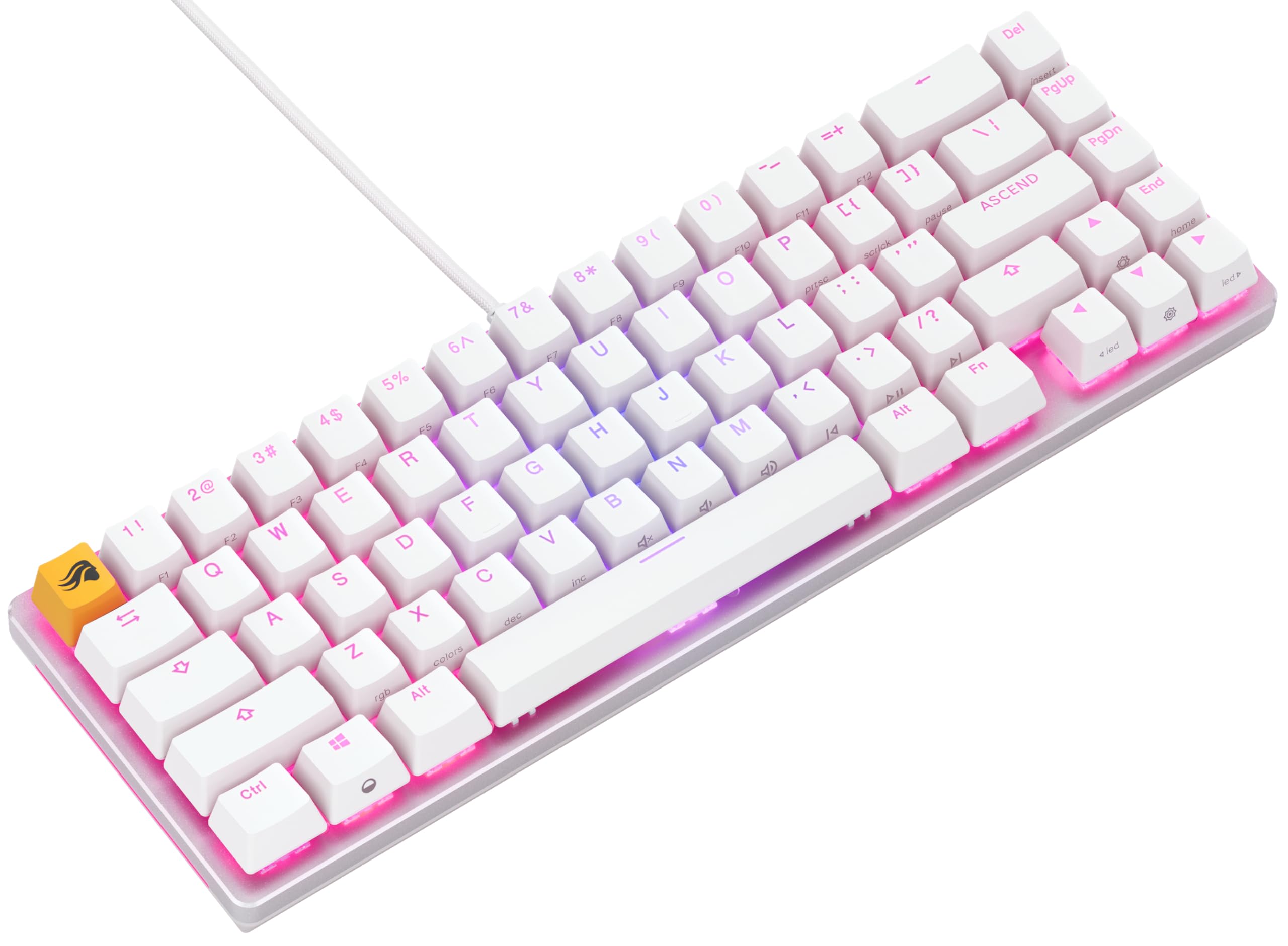 Glorious Gaming GMMK 2 Full Size (96%) - Mechanical Gaming Keyboard, Aluminium Frame, Customisable, Doubleshot Caps, Fox Switches, Per Key RGB, Full NKRO, English UK QWERTY Layout - Pink