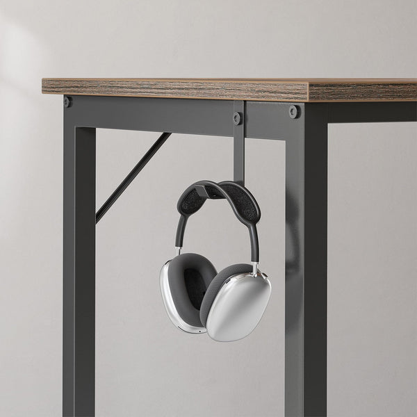 CubiCubi Computer Desk with Monitor Stand and Storage Shelves, 120cm Home Office Desk Study Writing Table, White