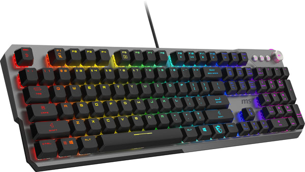 MSI Vigor GK71 Sonic Mechanical Gaming Keyboard (UK Layout) - MSI Sonic Red Switches (Linear), Ergonomic Keycaps, Anti-slip Base, Per-key RGB Mystic Light, USB 2.0 - Full-Sized