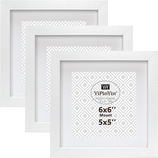 Black 50x70cm Boxed Picture Frames Set of 3 with Mounts for 40x60cm, 70x50cm poster frame with Acid Free mount for 40x60cm photo (Black 3Pack)