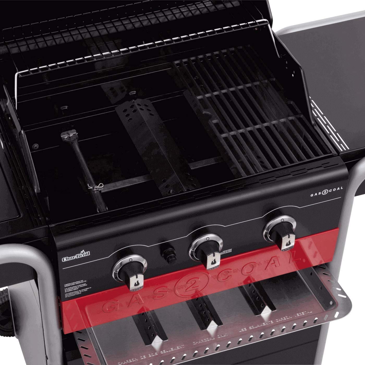 Char-Broil Gas2Coal 440 Hybrid Grill Gas Barbecue, Black