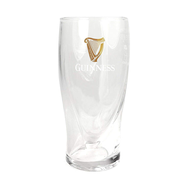 Guinness Official Merchandise Embossed Pint Beer Glass (Set of 4), 568ml