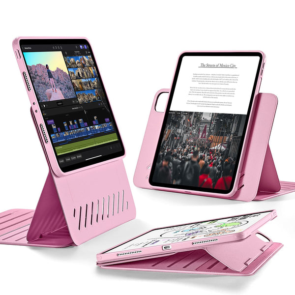 ESR for iPad Pro 12.9 Case (6th/5th Generation, 2022/2021), Removable Magnetic Cover, Adjustable Portrait/Landscape Stand with Raised Display View, 9 Standing Angles, Shift Series, Black