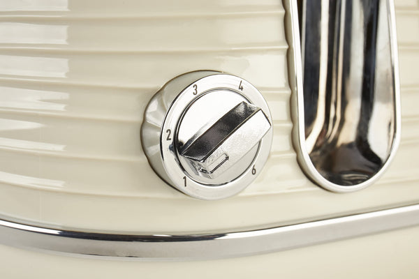 Haden Devon Cream 4 Slice Toaster - 6 Browning Settings, 4 Slice Toaster with Wide Slots, Toaster 4 Slice with Defrost, Reheat And Cancel Settings