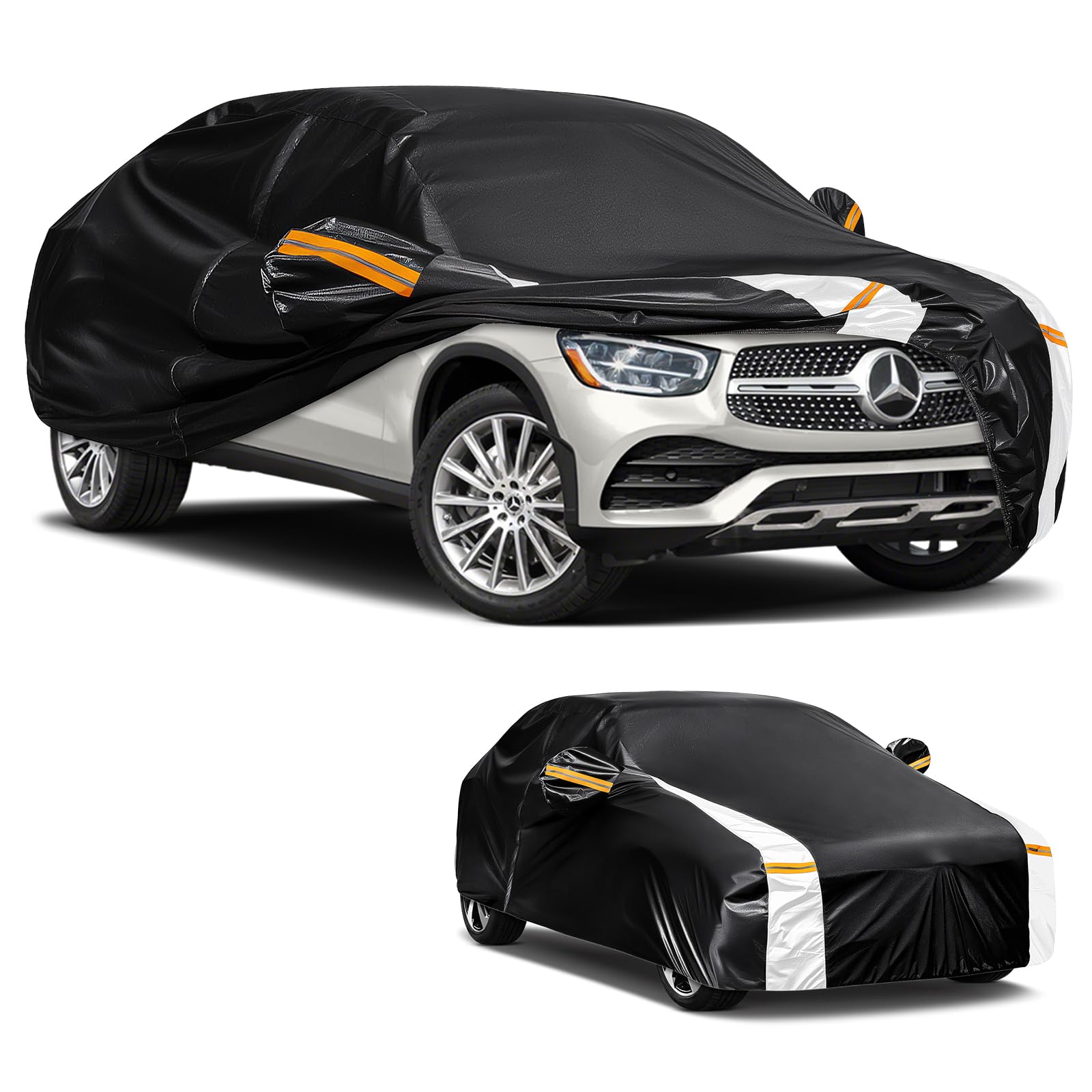 Car Cover Custom Fit for Mini Convertible F57(2016-2023), Car Covers for Outside Storage Waterproof Breathable, Full Cover Outdoor All Weather Protection Rain Sun Dust with Zip and Cotton(Black)