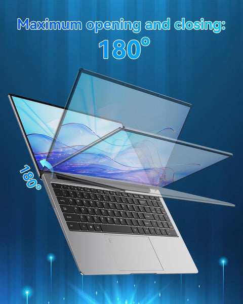 15.6" Laptop - 16GB RAM 512GB SSD PC Laptop, Quad-Core N95 Processor Up to 3.1GHz, Computers with USB3.0,Ethernet port,Touch ID, WiFi, BT4.2, for Students/Business