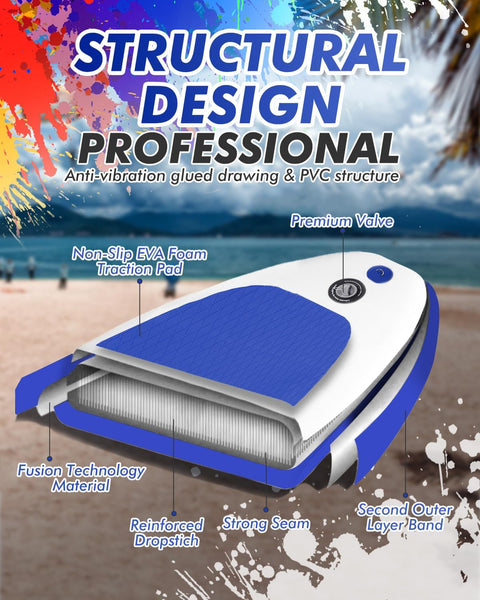 Victoper Inflatable Stand Up Paddle Board Surfboard Complete with Premium Paddle Board Accessories Wide Stable Non-Slip Paddle Boards for All Skill Yoga