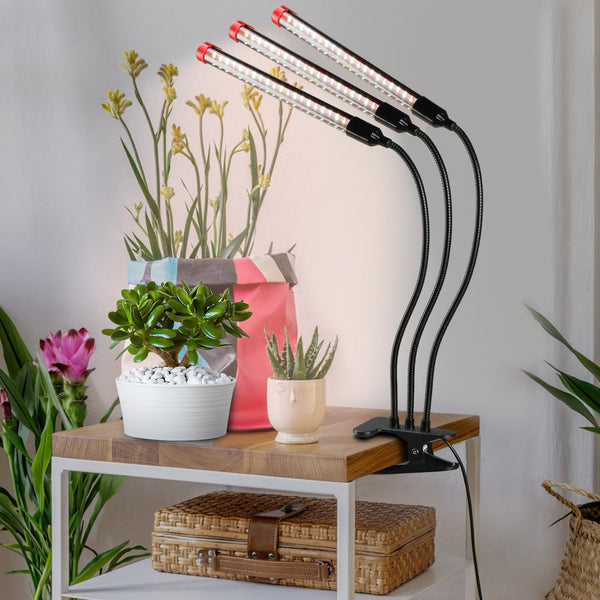 FECiDA Clip Grow Lights for Indoor Plants 27W 3000 Lumen, 2024 Newest Brightest LED Light for Houseplants, Bonsai, Pot Plant, Full Spectrum Growing