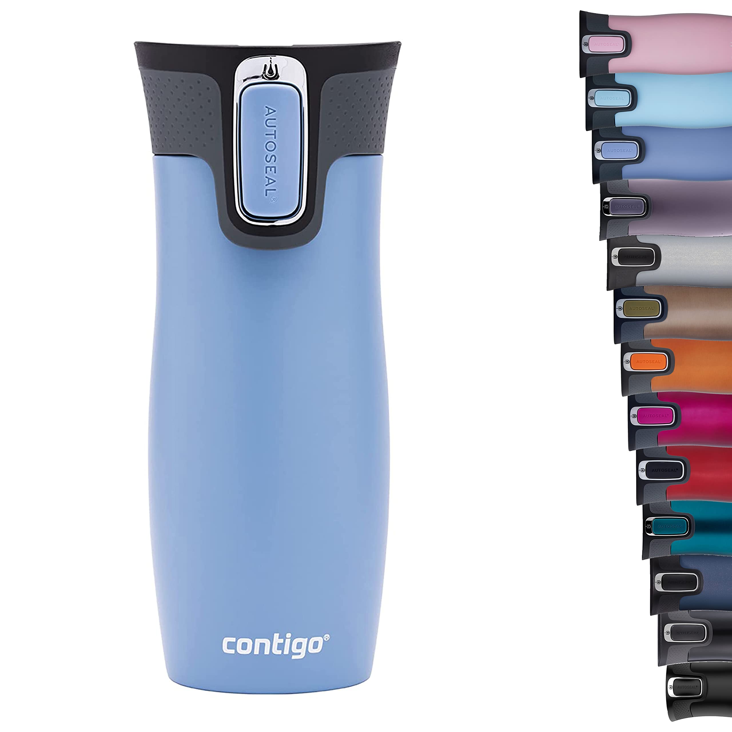 Contigo West Loop Autoseal Travel Mug, Stainless Steel Thermal Mug, Vacuum Flask, Leakproof Tumbler, Coffee Mug with BPA Easy-Clean Lid