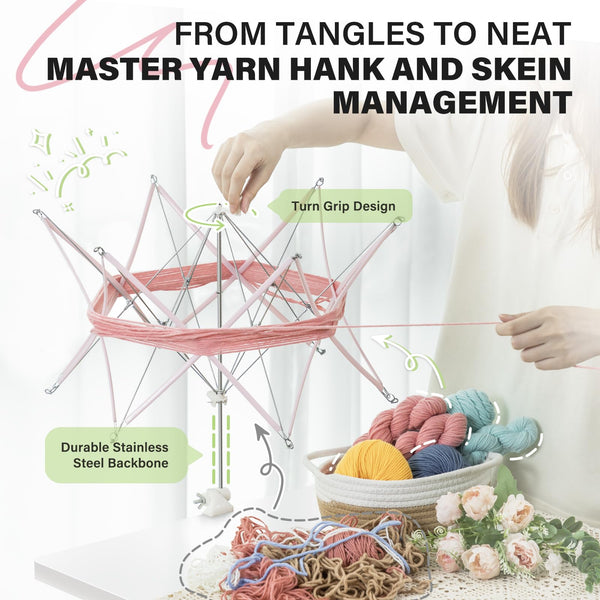 INMAKER Yarn Winder and Swift, Yarn Swift and Ball Winder Combo, Yarn Ball Winder with Swift for Crocheting