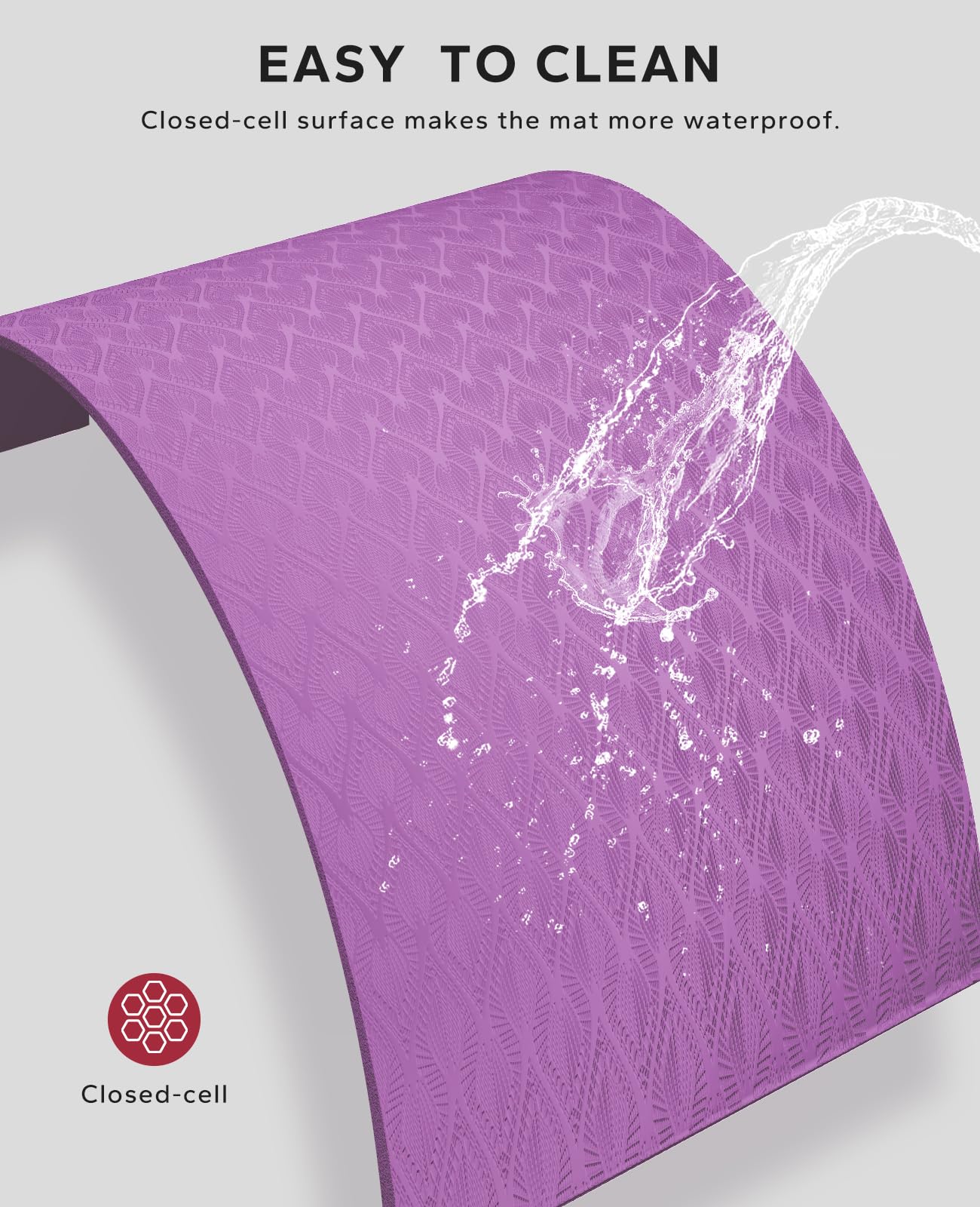 HAPBEAR Large Yoga Mat for Women- 183cm?116cm?6mm, TPE Non-Slip, Durable, Eco-Friendly, Extra Large Thick Wide Exercise Mat for