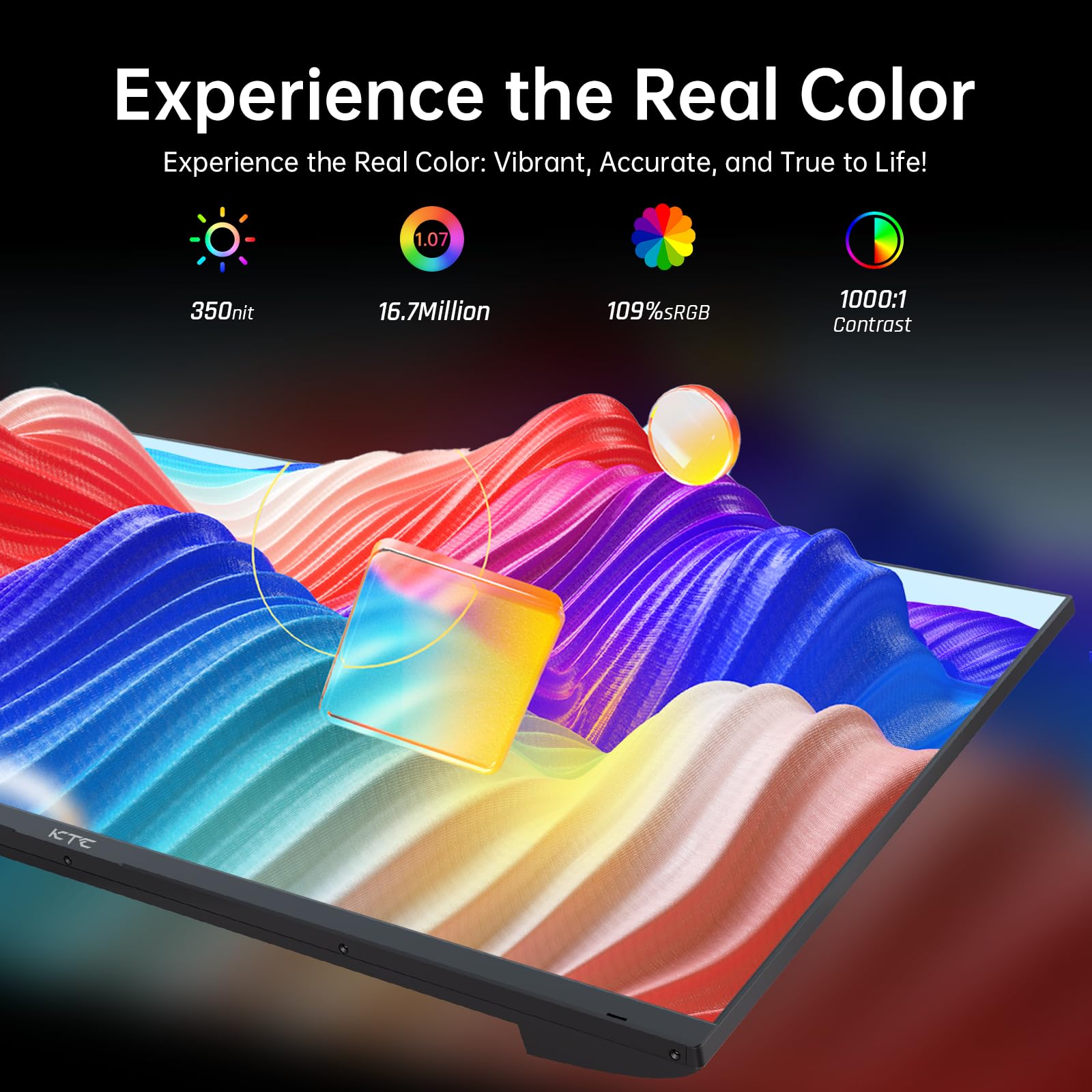 KTC Flat 32 Inch Monitor, QHD 1440P 2K@100Hz IPS Large Computer Monitor, Ultra Thin Bezels, Anti-Blue Light, HDR10, 103% sRGB, 86% DCI-P3, 350 Nits, 3ms MPRT, Adaptive Sync for Working and Gaming