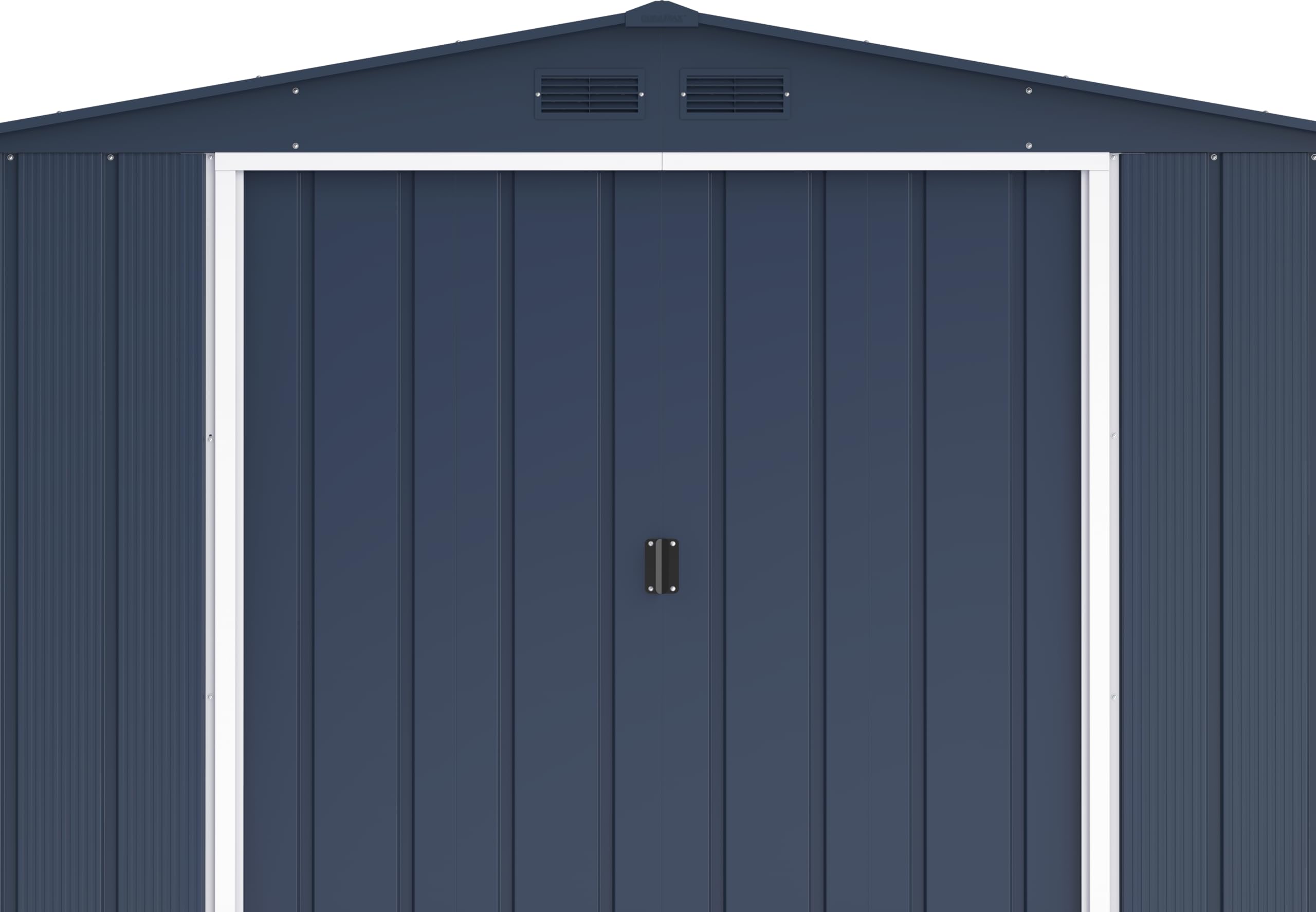 Duramax ECO 8 x 8 (6.35 m2) Metal Garden Storage Shed, Hot-Dipped Galvanized Metal Garden Shed, Tool Storage Shed, Strong Reinforced Roof Structure, Maintenance-Free Metal Shed, Anthracite