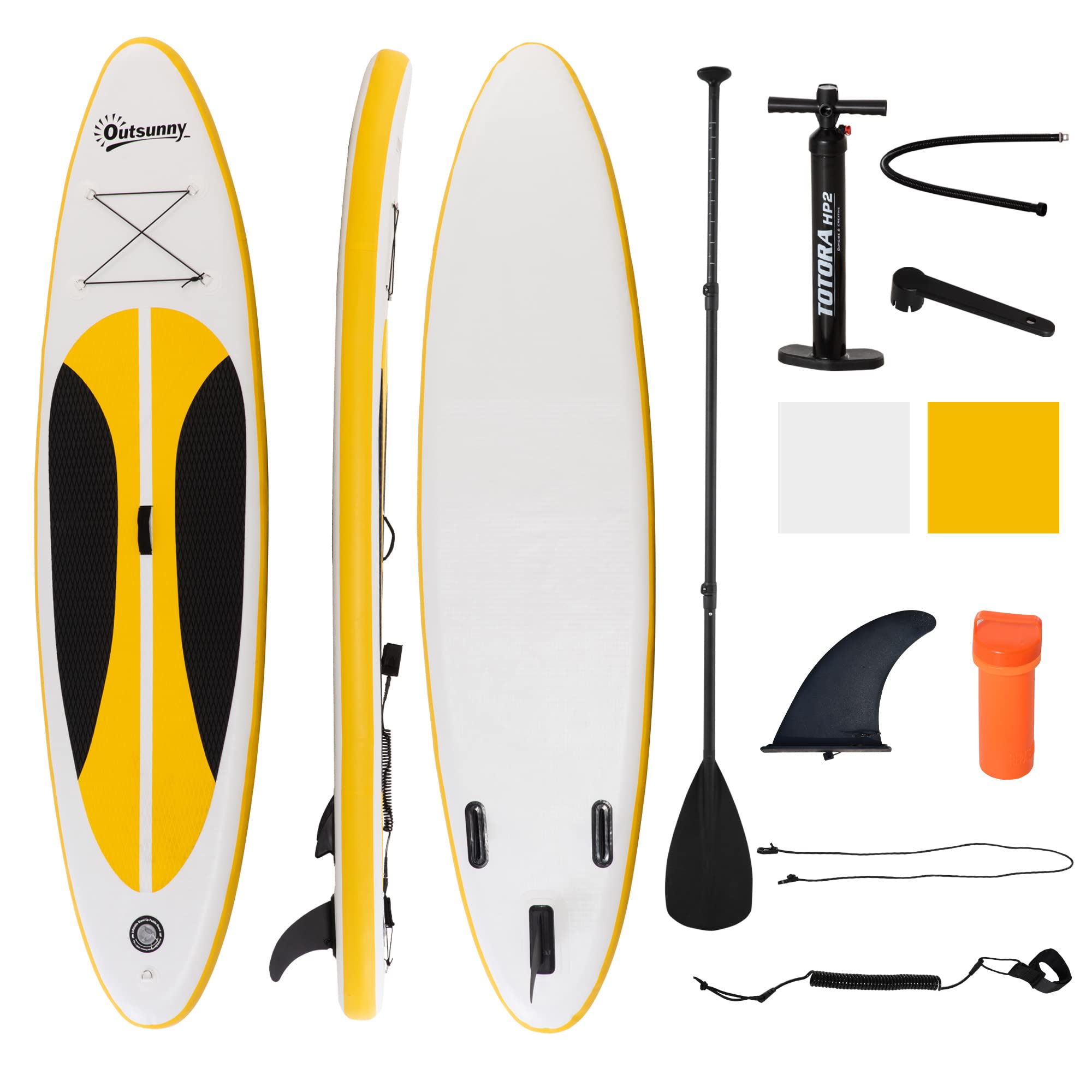 Outsunny Inflatable Stand Up Paddle Board, Non-Slip Deck Board