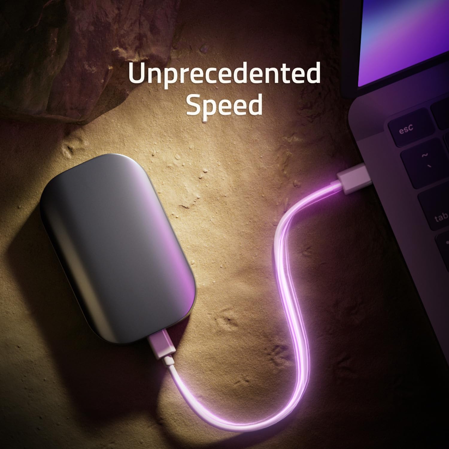 SK hynix Beetle X31 1TB External SSD with DRAM - up to 1050MB/s, USB C 3.2 Gen2, External Solid State Drive for PC/Mac/Tablet/Android/Gaming Consoles (Champagme Gold)