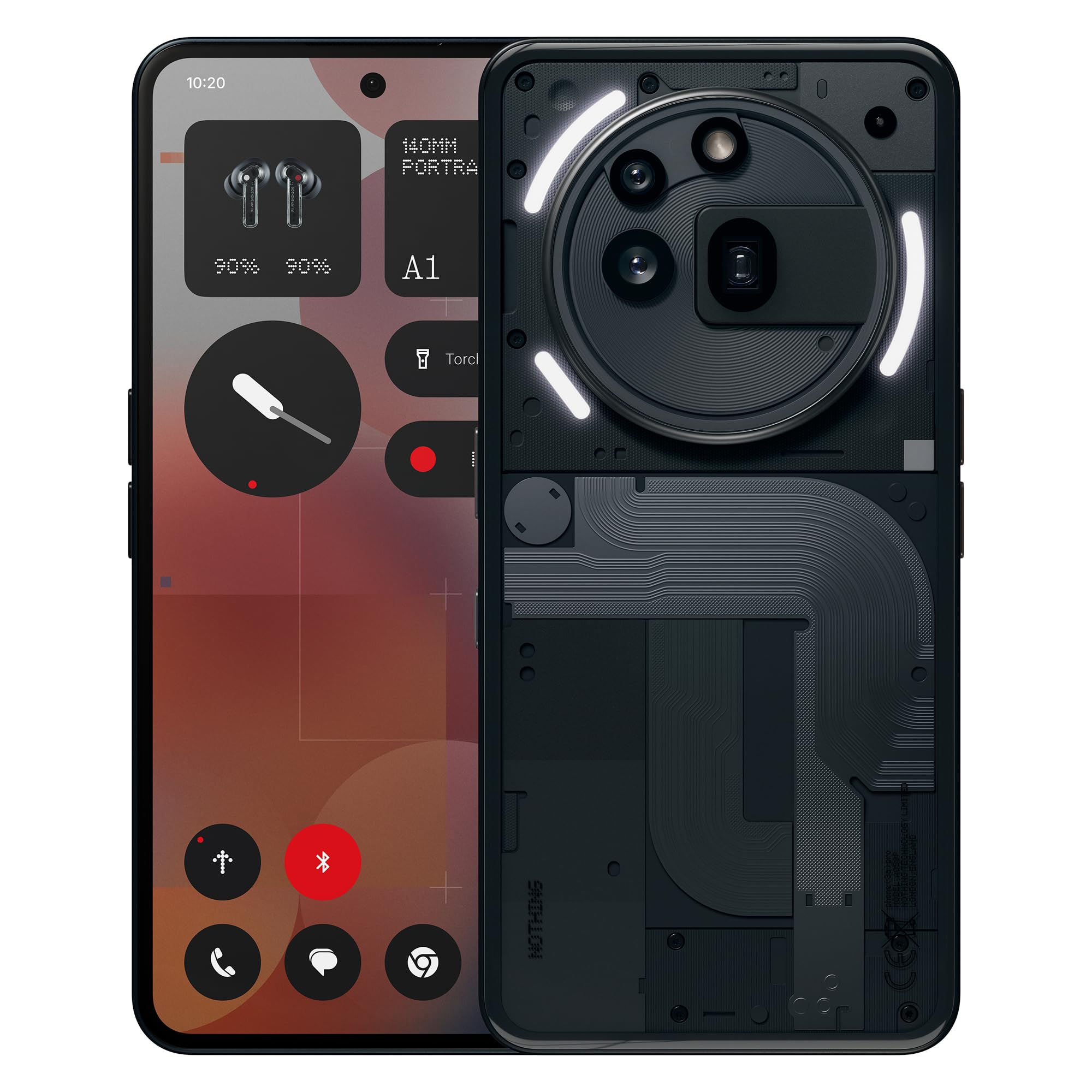 Nothing Phone (3a) 128 GB - mobile phone with 32 MP front camera, 30x ultra zoom - White + Nothing Ear (a) White