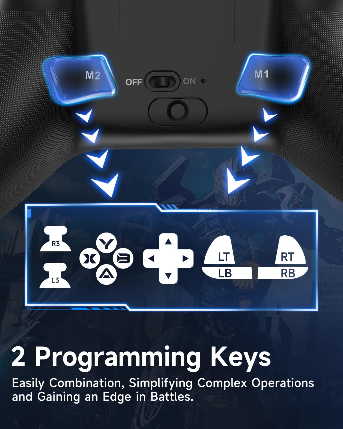 EasySMX X15 Wireless PC Controller with Hall Triggers, Hall Joysticks, Enhanced Bluetooth Game Controller,No Drift No Deadzone effect, Compatible with Windows PC, Android, Steam and Switch