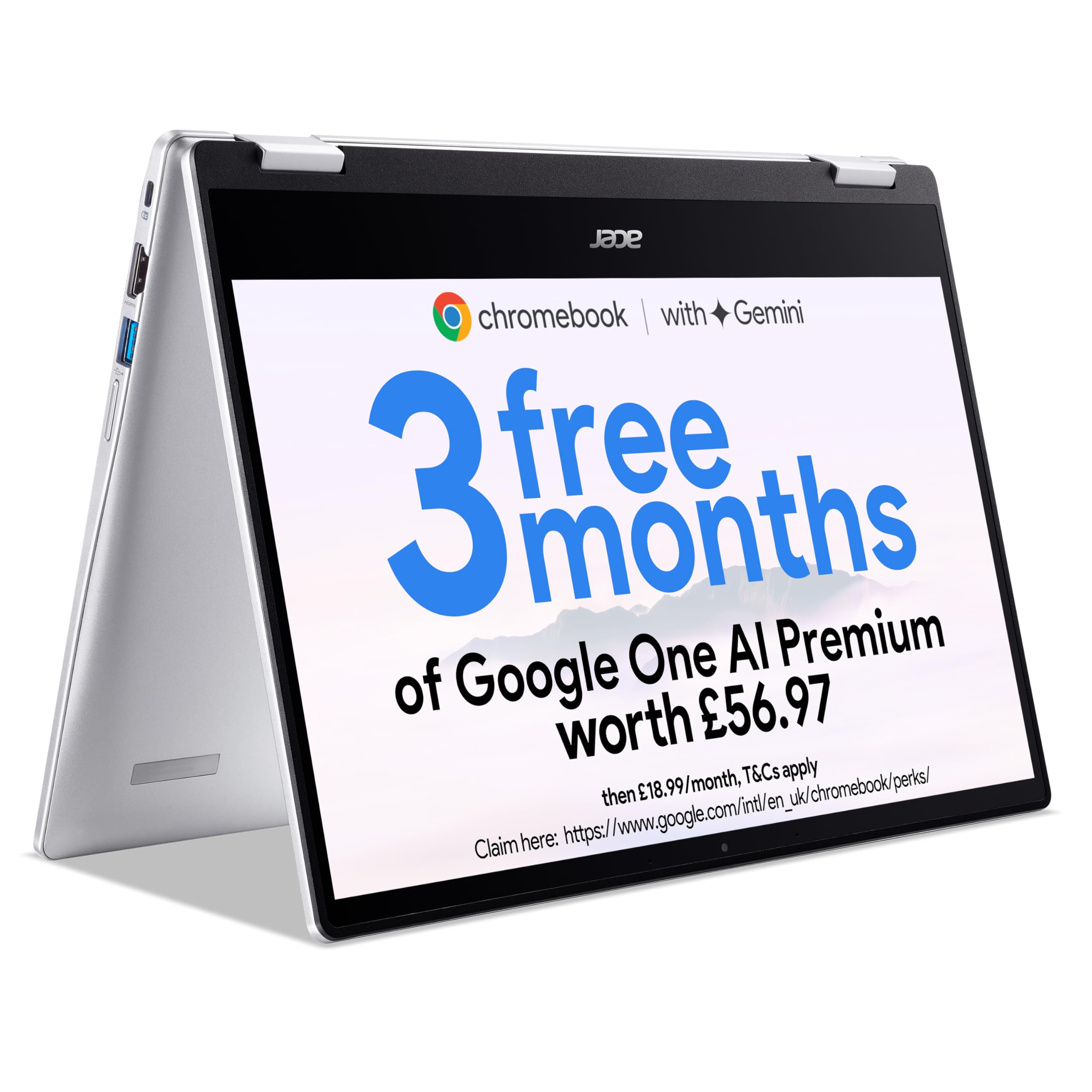 Acer Chromebook 314 CB314E Laptop - Intel Celeron N4500, 4GB, 64GB eMMC, Integrated Graphics, 14" Full HD, Google Chrome OS, black