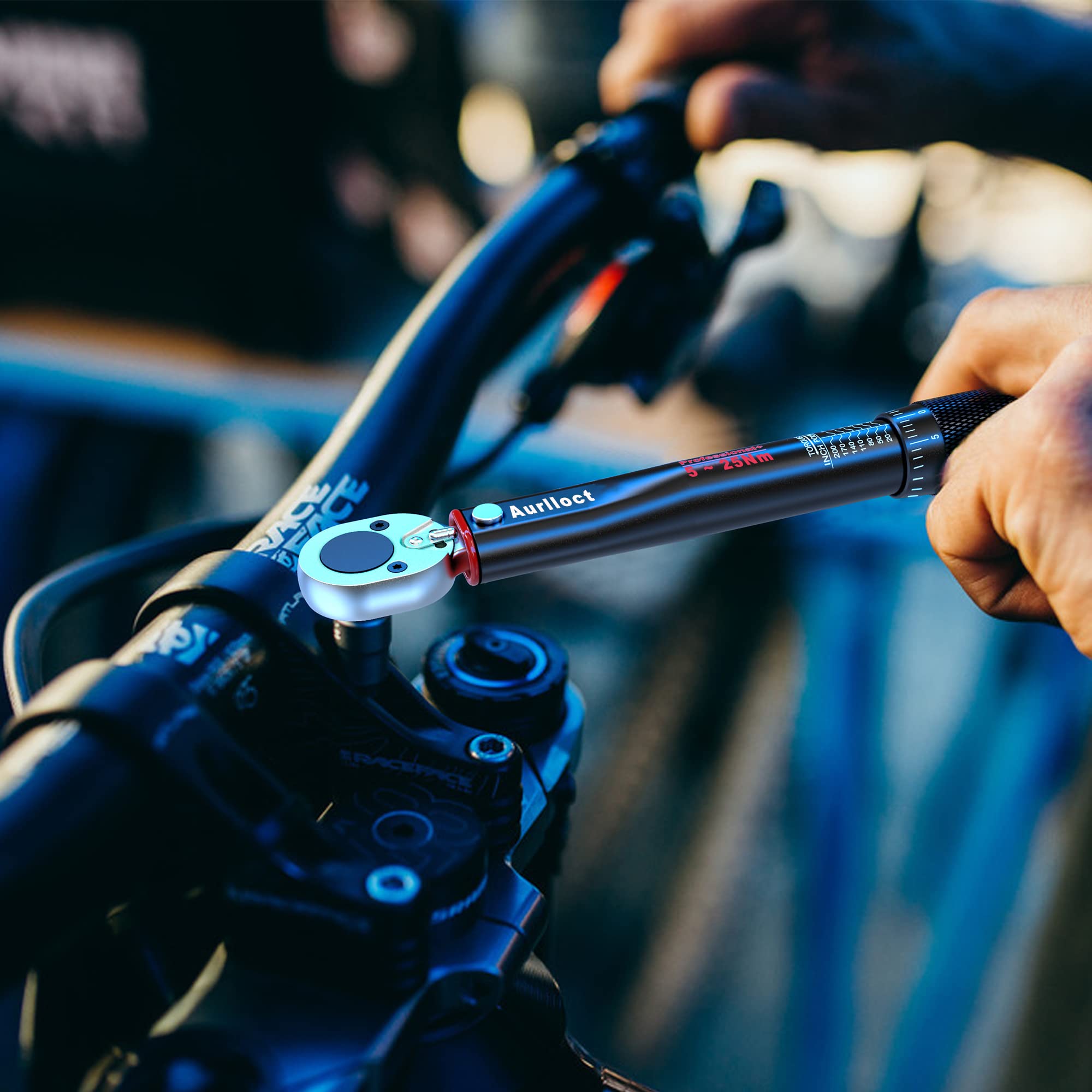 1/2" Torque Wrench Set, Car Wheel Torque Spanner 20-230 Nm with 3/8'' Adapter, ± 3% Accuracy, 72 Tooth for Car Repair, Tire Replacement Etc