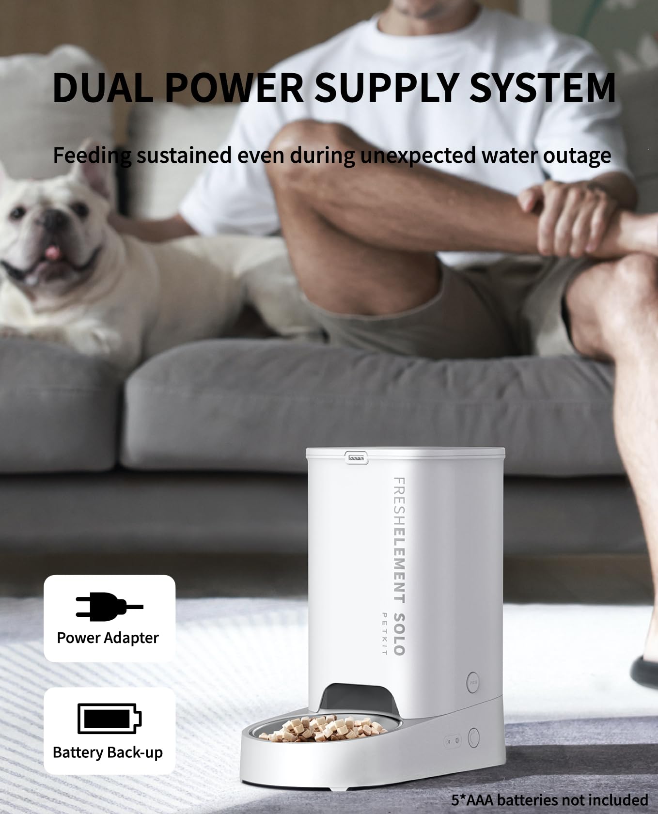 PETKIT Automatic Cat Feeder, 2.4GHz Auto Cat Feeder with App Control 3L, Low Food & Blockage Sensor, 304 Stainless Steel Bowl, Fresh Lock Technology,1-30 Meals/Day Anti-Clog Pet Feeder