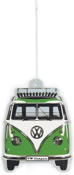BRISA VW Collection - Volkswagen Air Freshener, Room Freshener, Deodorizer for Cars T1 Bus Campervan Motif (Bus Front/Green Apple/Green)