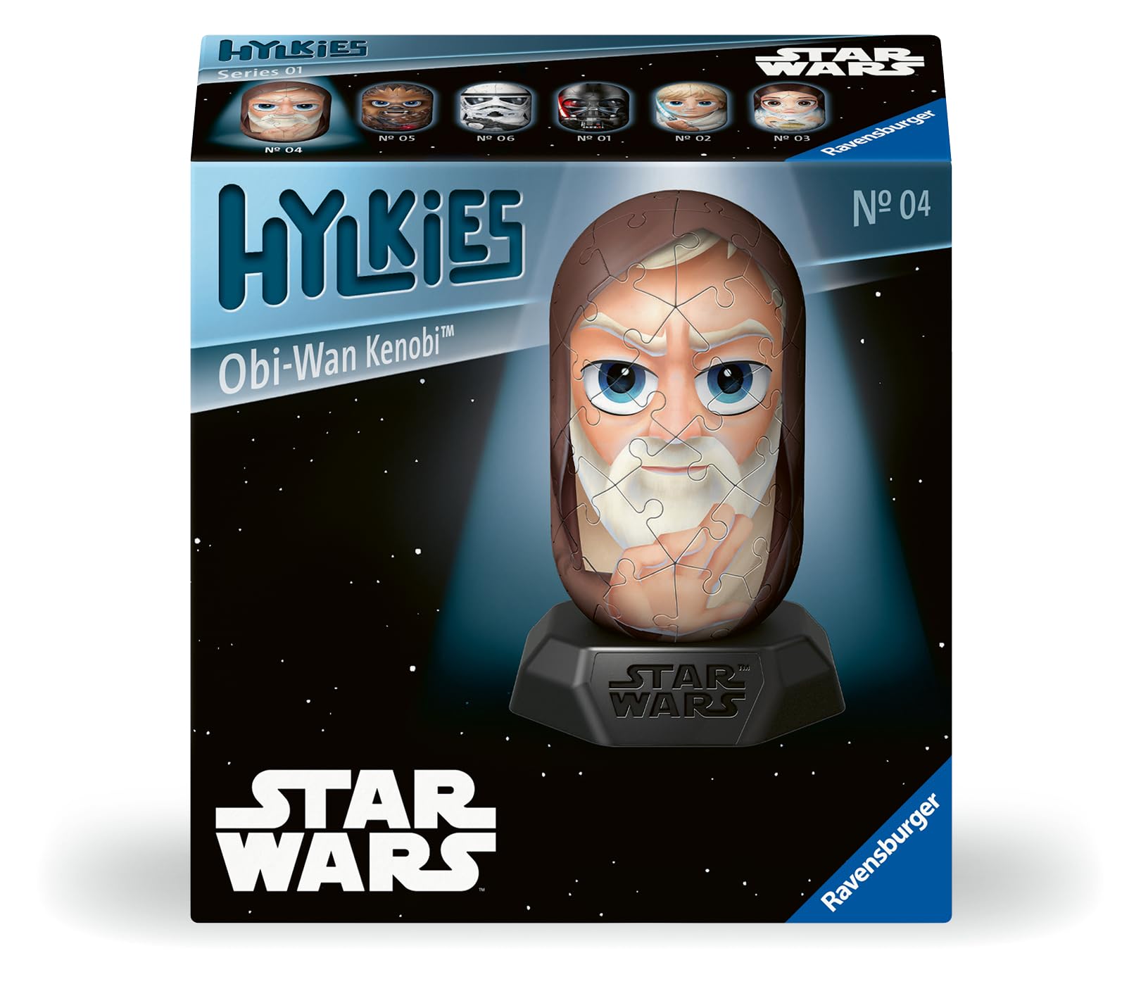 Ravensburger Star Wars Hylkies Figures Obi-Wan Kenobi Gifts for Kids and Adults Age 6 Years Up - Collectable Toys and 3D Jigsaw Puzzles
