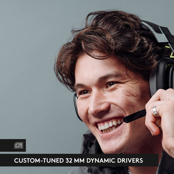 ASTRO A10 Gaming Headset Gen 2 Wired Headset, Over-ear Gaming Headphones, Lightweight & damage resistant, Flip-to-mute microphone, 32 mm drivers, Compatible with PS5, PS4, Nintendo Switch, PC - Black