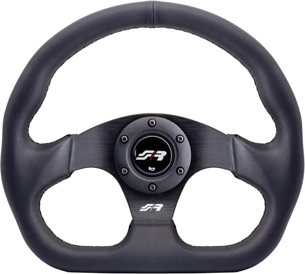 Simoni Racing Universal Steering Wheel 'Need for Speed' - Black Ecoleather - Diameter 330mm