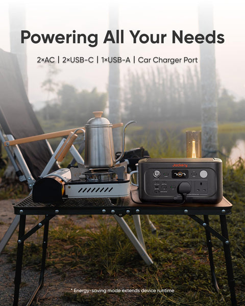 Jackery Explorer 500 v2 Portable Power Station, 230V/500W Pure Sine Wave Solar Generator, 500W AC Output Power Station, 512Wh LiFePO4 Lithium Camping Battery Backup for Picnics, Fishing, Travel