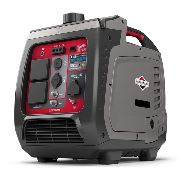 Briggs & Stratton 030801 Petrol Portable Inverter Generator PowerSmart Series P2400, 2400 Watt/1800 Watt Clean Power, Ultra Quiet and Lightweight , Grey