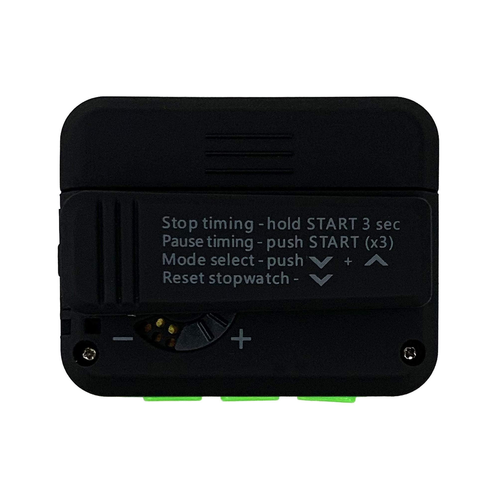 Gymboss PLUS Interval Timer and Stopwatch Strap - Bundle (Black with Green buttons)