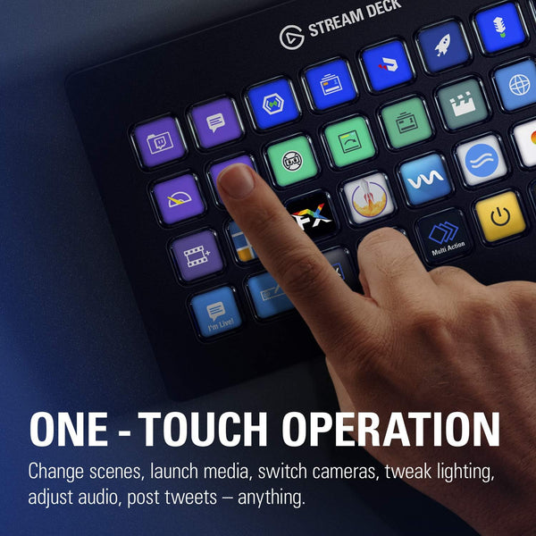 Elgato Stream Deck XL – Advanced Studio Controller, 32 macro keys, trigger actions in apps and software like OBS, Twitch, YouTube and more, works with Mac and PC