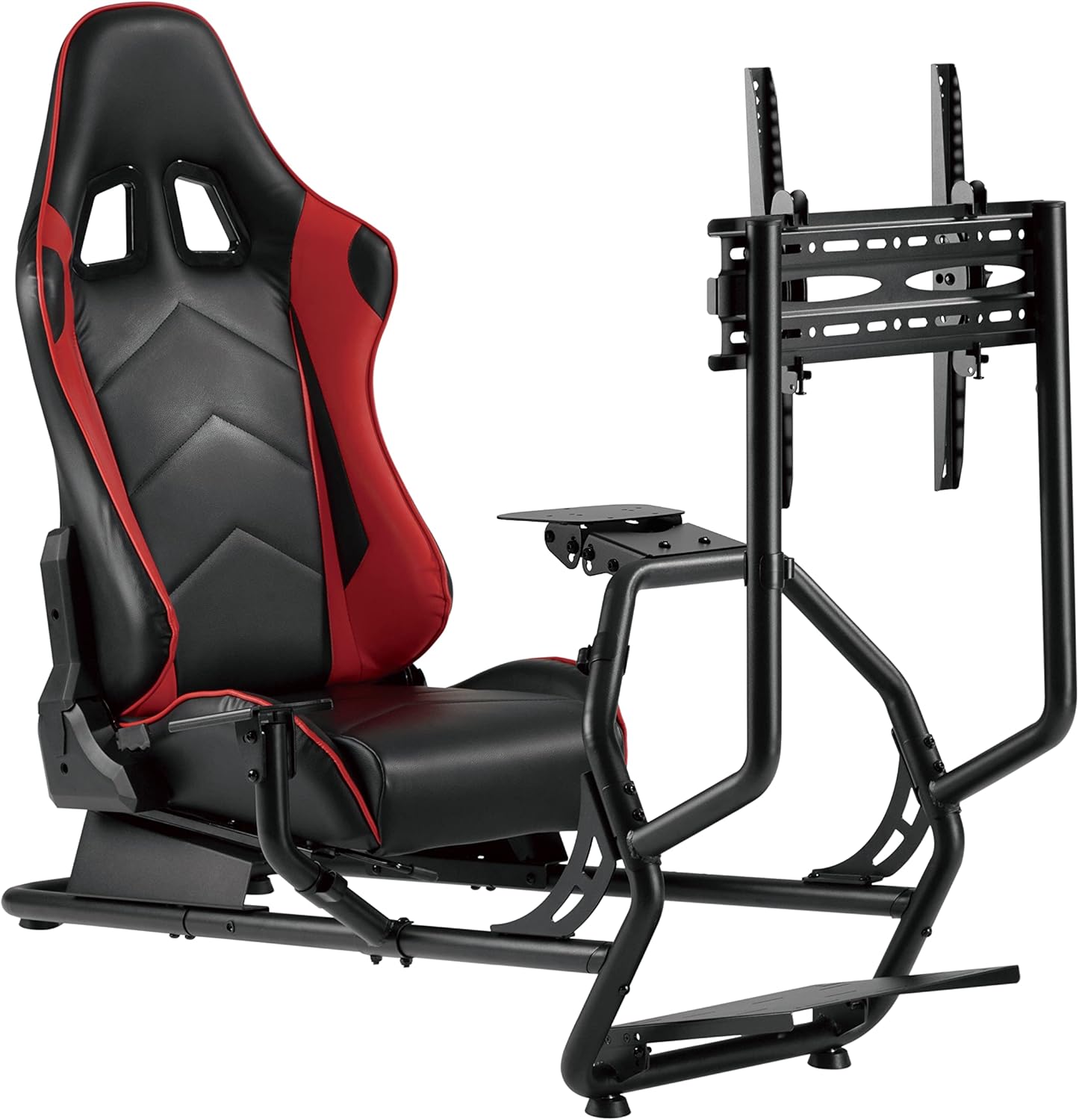 The Ultimate Racing Cockpit - suitable for Logitech, Fanatec, Thrustmaster, Xbox & Playstation, Pedal & Gear Shifter Mount – Reclining and Adjustable Seat for Racing Wheels