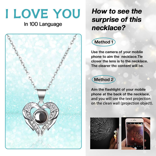 Firestyle Preserved Real Rose, Gift Box with I Love You Necklace, Handmade Eternal Flower Gifts for Her Woman Wife Girlfriend on Birthday,