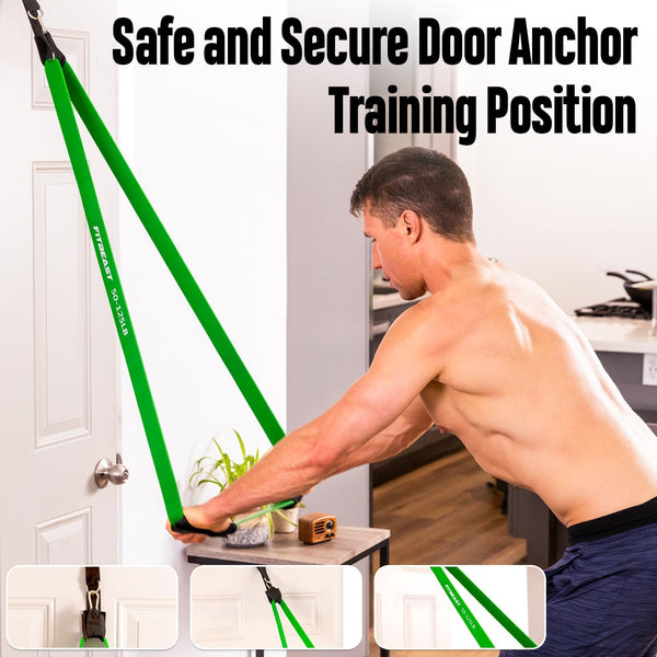 FitBeast Pull Up Bands Set, 5 Different Levels Resistance Band Pull Up for Calisthenics, CrossFit, Powerlifting, Muscle Toning, Yoga, Stretch