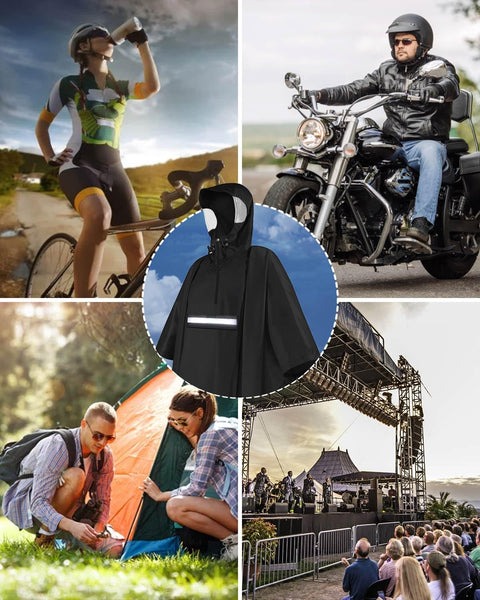 Victoper Waterproof Poncho Adult, Reusable Rain Poncho Adult Waterproof Poncho Waterproof Adult Lightweight Waterproof Raincoat for Outdoor Hiking Camping Cycling Traveling