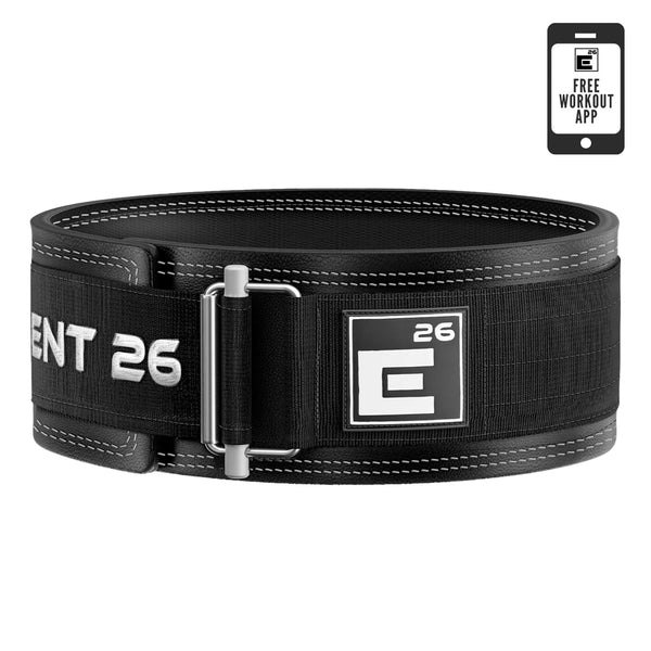 Element 26 Leather Weightlifting Belt for Men & Women - Self locking Adjustable Leather Lifting Belt for Powerlifting, Olympic lifting & Functional
